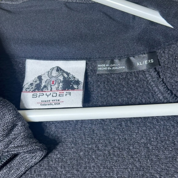 SPYDER Men's Empire Full Zip Fleece Jacket Lined Pockets Gray XL - Picture 8 of 11